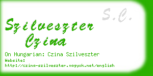 szilveszter czina business card